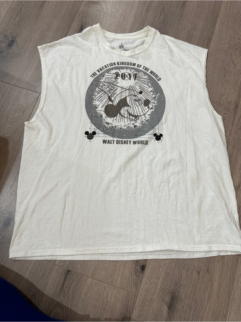 Disney Cream Graphic Mickey Tank Top